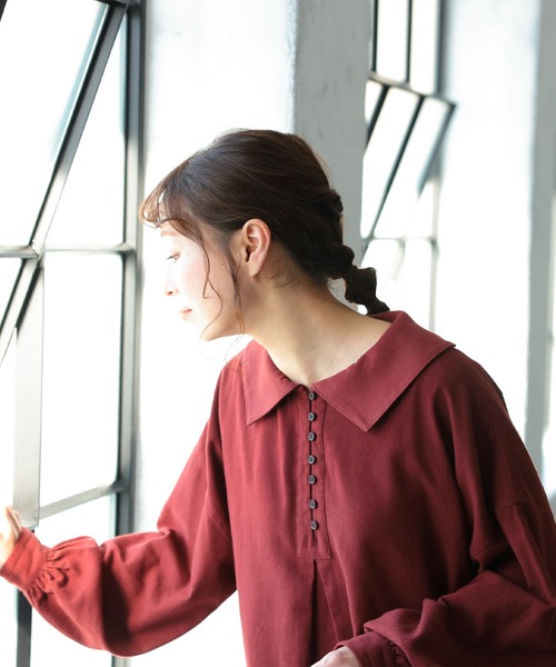 soulberry(ソウルベリー)の「「わがまま別注」秋、かわいいブラウス(シャツ/ブラウス・レディース・ボルドー・5L/4L/3L/LL/L/M)」の16枚目の写真