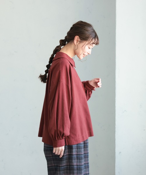 soulberry(ソウルベリー)の「「わがまま別注」秋、かわいいブラウス(シャツ/ブラウス・レディース・ボルドー・5L/4L/3L/LL/L/M)」の6枚目の写真