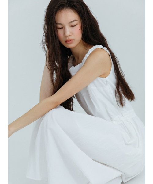 ETMON(エトモン)の「Apron Side Strap Dress White(ワンピース・レディース・その他・FREE)」の4枚目の写真