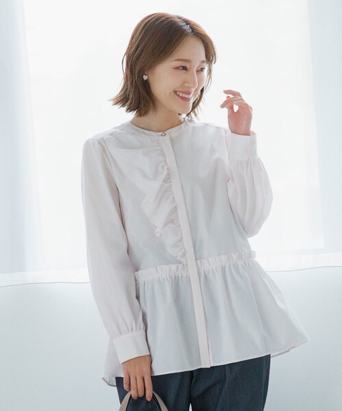 TOCCA(トッカ)の「ROSY RIPPLE ブラウス(シャツ/ブラウス・レディース・アイボリー系/ピンク系・0/4)」の1枚目の写真