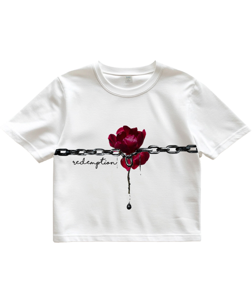 ONEHUNDREDPERCENT FOR WOMAN(ワンハンドレッドパーセントフォーウーマン)の「OHPxAIDAEVEリデンプションウーマンクロップ半袖(Tシャツ/カットソー・レディース・その他・S/M)」の3枚目の写真