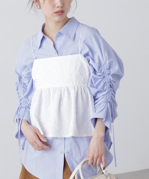 FREE'S MART（フリーズマート）の「◆ドットジャガードキャミソールビスチェ（シャツ/ブラウス・レディース・ベージュ/ホワイト/ブラック・FREE）」の12枚目の写真