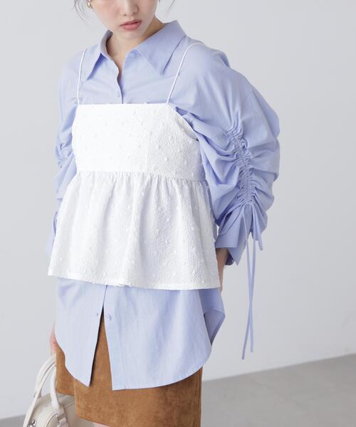 FREE'S MART（フリーズマート）の「◆ドットジャガードキャミソールビスチェ（シャツ/ブラウス・レディース・ベージュ/ホワイト/ブラック・FREE）」の13枚目の写真