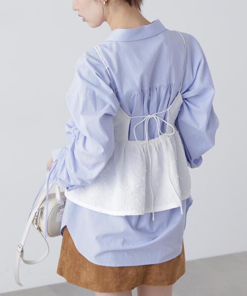 FREE'S MART（フリーズマート）の「◆ドットジャガードキャミソールビスチェ（シャツ/ブラウス・レディース・ベージュ/ホワイト/ブラック・FREE）」の15枚目の写真