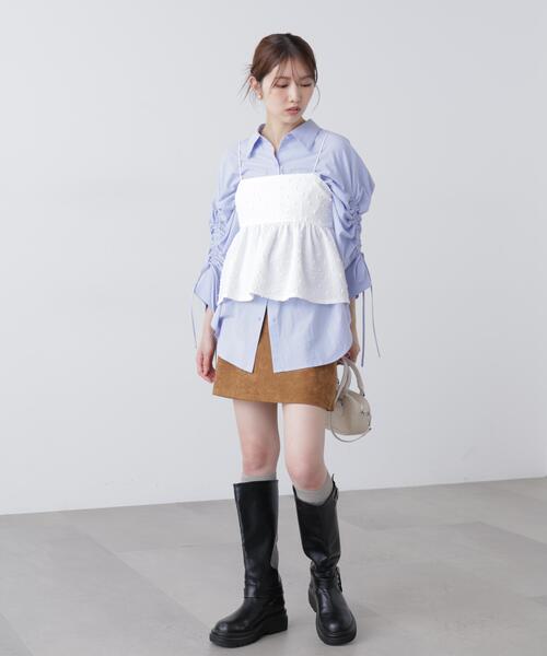 FREE'S MART（フリーズマート）の「◆ドットジャガードキャミソールビスチェ（シャツ/ブラウス・レディース・ベージュ/ホワイト/ブラック・FREE）」の16枚目の写真