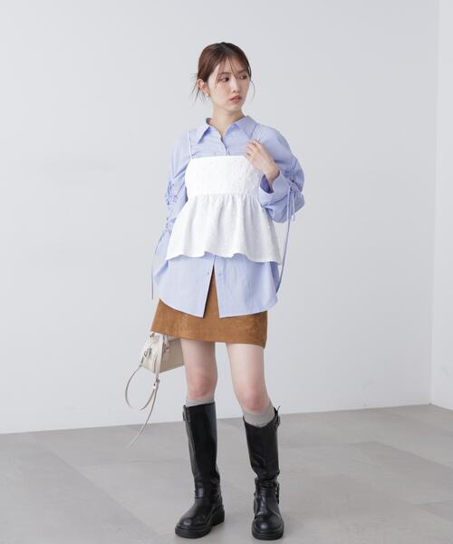 FREE'S MART（フリーズマート）の「◆ドットジャガードキャミソールビスチェ（シャツ/ブラウス・レディース・ベージュ/ホワイト/ブラック・FREE）」の18枚目の写真