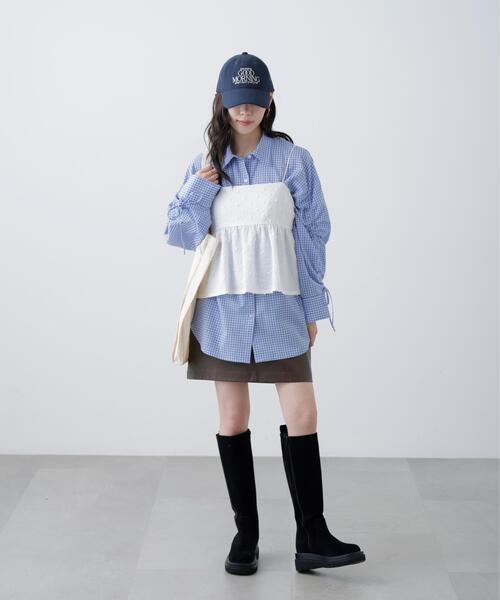 FREE'S MART（フリーズマート）の「◆ドットジャガードキャミソールビスチェ（シャツ/ブラウス・レディース・ベージュ/ホワイト/ブラック・FREE）」の19枚目の写真