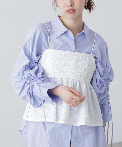 FREE'S MART（フリーズマート）の「◆ドットジャガードキャミソールビスチェ（シャツ/ブラウス・レディース・ベージュ/ホワイト/ブラック・FREE）」の20枚目の写真