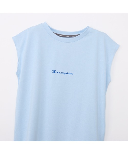 Champion(チャンピオン)の「【Champion/チャンピオン】レディース スリーブレスTシャツ(Tシャツ/カットソー・レディース・ライトオレンジ系1/ライトブルー/ブラック/ダークネイビー/ホワイト・LARGE/MEDIUM)」の11枚目の写真