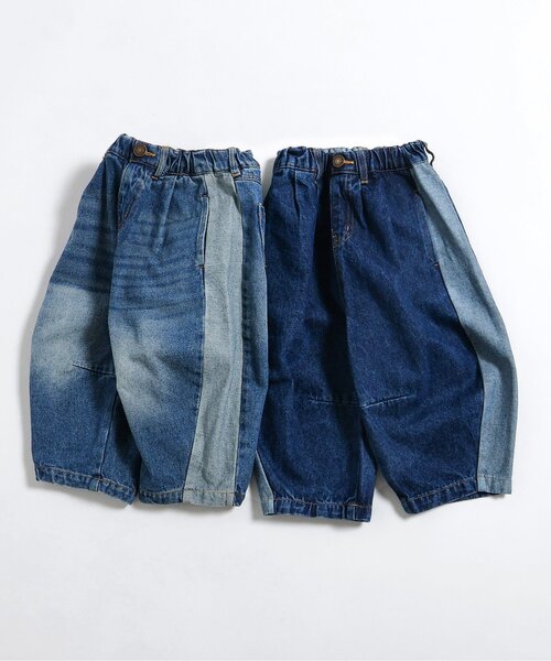 BREEZE（ブリーズ）の「サイドラインワイドデニムパンツ_ジュニア対応（デニムパンツ・キッズ・ブルー/サックスブルー・90/100/150/130/110/140/120）」の15枚目の写真