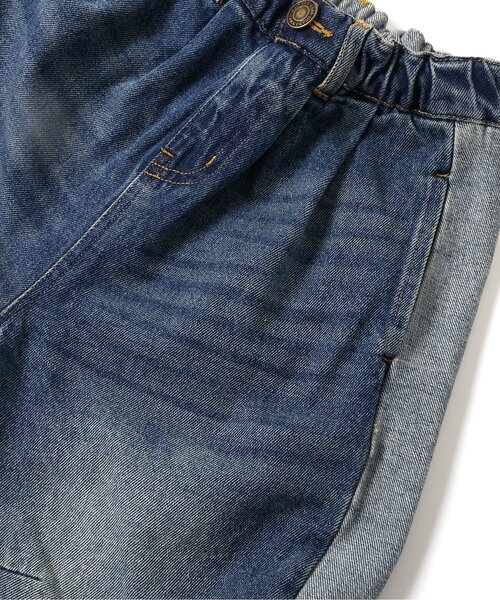 BREEZE（ブリーズ）の「サイドラインワイドデニムパンツ_ジュニア対応（デニムパンツ・キッズ・ブルー/サックスブルー・90/100/150/130/110/140/120）」の7枚目の写真