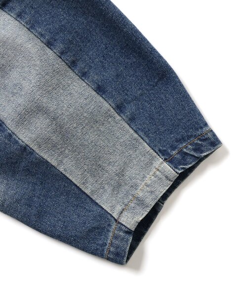 BREEZE（ブリーズ）の「サイドラインワイドデニムパンツ_ジュニア対応（デニムパンツ・キッズ・ブルー/サックスブルー・90/100/150/130/110/140/120）」の4枚目の写真
