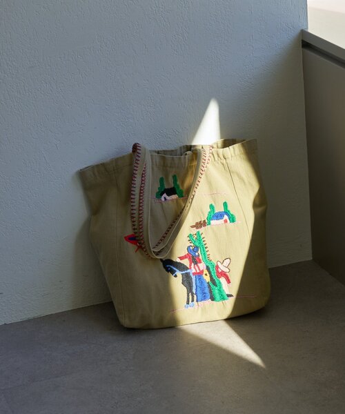 BEARDSLEY（ビアズリー）の「メキシカン刺繍Bag（トートバッグ・レディース・ベージュ・FREE）」の8枚目の写真