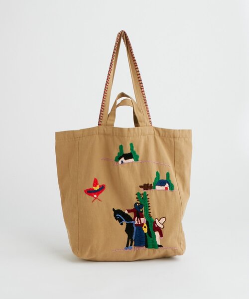 BEARDSLEY（ビアズリー）の「メキシカン刺繍Bag（トートバッグ・レディース・ベージュ・FREE）」の11枚目の写真
