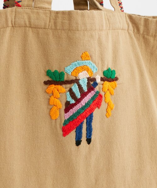 BEARDSLEY（ビアズリー）の「メキシカン刺繍Bag（トートバッグ・レディース・ベージュ・FREE）」の15枚目の写真