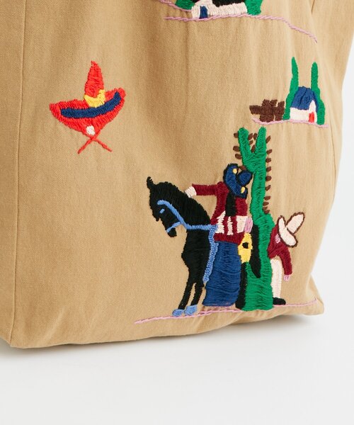 BEARDSLEY（ビアズリー）の「メキシカン刺繍Bag（トートバッグ・レディース・ベージュ・FREE）」の17枚目の写真