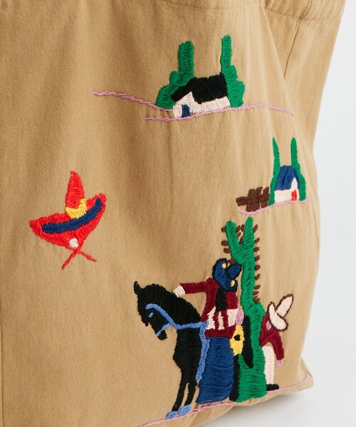 BEARDSLEY（ビアズリー）の「メキシカン刺繍Bag（トートバッグ・レディース・ベージュ・FREE）」の18枚目の写真