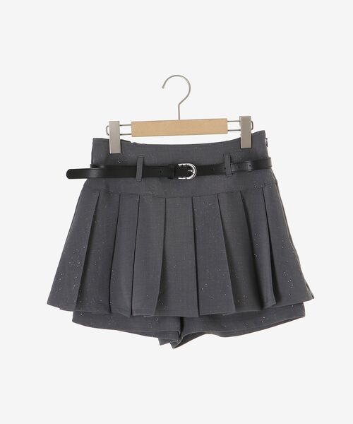 MAJESTIC LEGON(マジェスティックレゴン)の「ベルトセットキラキラミニスカパン(スカート・レディース・ブラック/グレー/アイボリー・MEDIUM)」の14枚目の写真