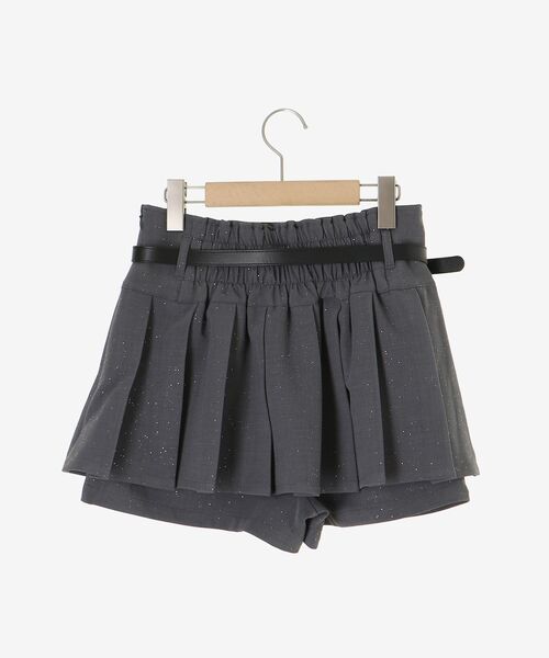 MAJESTIC LEGON(マジェスティックレゴン)の「ベルトセットキラキラミニスカパン(スカート・レディース・ブラック/グレー/アイボリー・MEDIUM)」の16枚目の写真