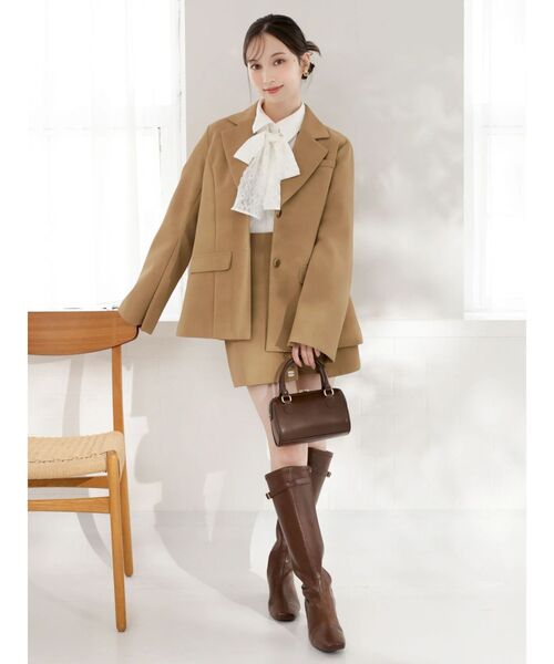 dazzlin（ダズリン）の「シングルテーラードジャケット（テーラードジャケット・レディース・グレー/ベージュ/チャコールグレー/アイボリー・FREE）」の10枚目の写真