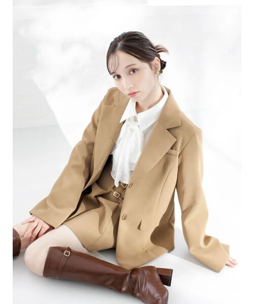 dazzlin（ダズリン）の「シングルテーラードジャケット（テーラードジャケット・レディース・グレー/ベージュ/チャコールグレー/アイボリー・FREE）」の11枚目の写真