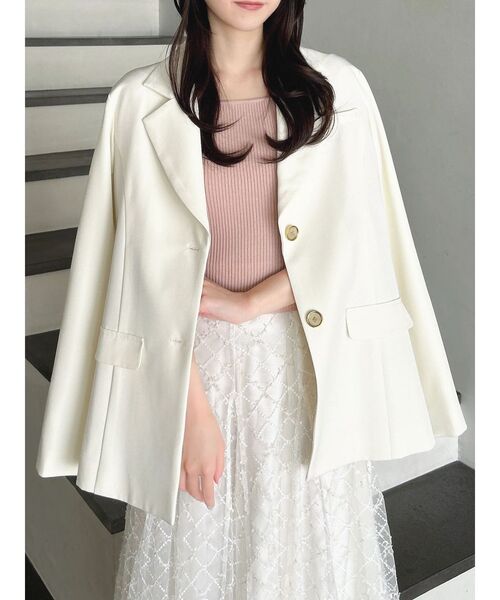 dazzlin（ダズリン）の「シングルテーラードジャケット（テーラードジャケット・レディース・グレー/ベージュ/チャコールグレー/アイボリー・FREE）」の16枚目の写真