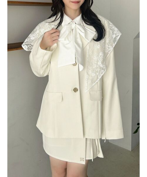 dazzlin（ダズリン）の「シングルテーラードジャケット（テーラードジャケット・レディース・グレー/ベージュ/チャコールグレー/アイボリー・FREE）」の18枚目の写真