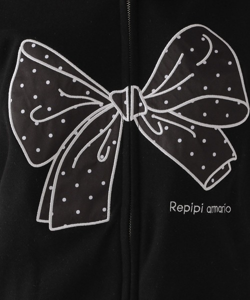 repipi armario(レピピ アルマリオ)の「BIGリボンWZIPパーカー(パーカー・キッズ・アイボリー/ブラック/グレー・SMALL/MEDIUM/LARGE)」の21枚目の写真