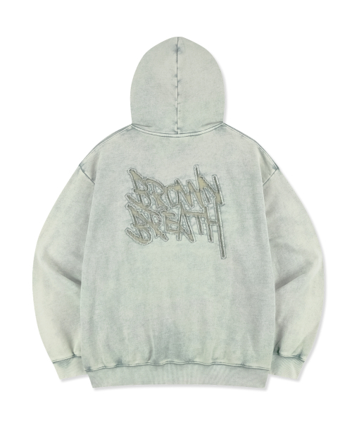 WASHED TAG HOODIE - OLIVE