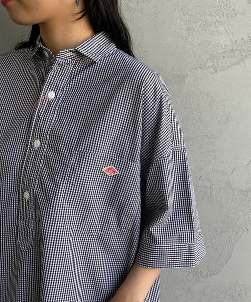 DANTON（ダントン）の「【WEB先行予約】[DANTON/ダントン] コットンポプリン ギンガムチェックシャツワンピース（シャツワンピース・レディース・ブラック・36）」の9枚目の写真