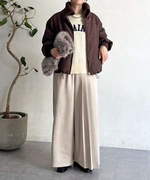 un dix cors（アンディコール）の「襟付きエンボスダウン（ダウンジャケット/コート・レディース・ブラック/ブラウン・FREE）」の18枚目の写真