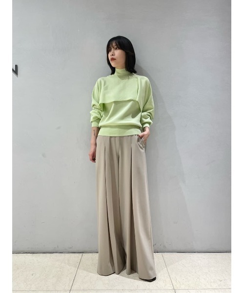 ESTNATION(エストネーション)の「ESTNATION / ボックスタックワイドパンツ(その他パンツ・レディース・ライトブルー/ベージュ/グレー・38/36)」の21枚目の写真