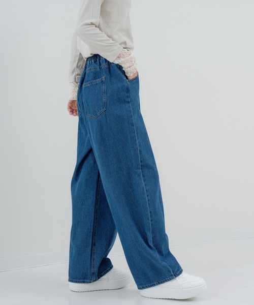 refinedworks（リファインドワークス）の「【refinedworks】加工感 が可愛い バギーカーブパンツ！（デニムパンツ・レディース・ネイビー/ブラック・FREE）」の9枚目の写真