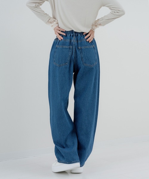 refinedworks（リファインドワークス）の「【refinedworks】加工感 が可愛い バギーカーブパンツ！（デニムパンツ・レディース・ネイビー/ブラック・FREE）」の10枚目の写真