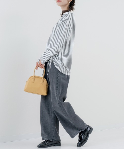 refinedworks（リファインドワークス）の「【refinedworks】加工感 が可愛い バギーカーブパンツ！（デニムパンツ・レディース・ネイビー/ブラック・FREE）」の13枚目の写真