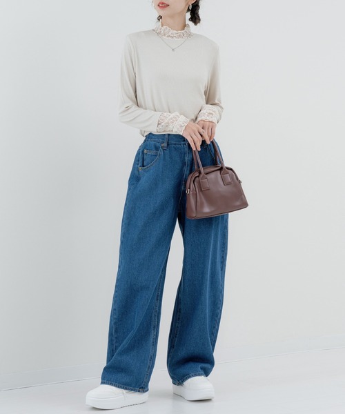 refinedworks（リファインドワークス）の「【refinedworks】加工感 が可愛い バギーカーブパンツ！（デニムパンツ・レディース・ネイビー/ブラック・FREE）」の17枚目の写真