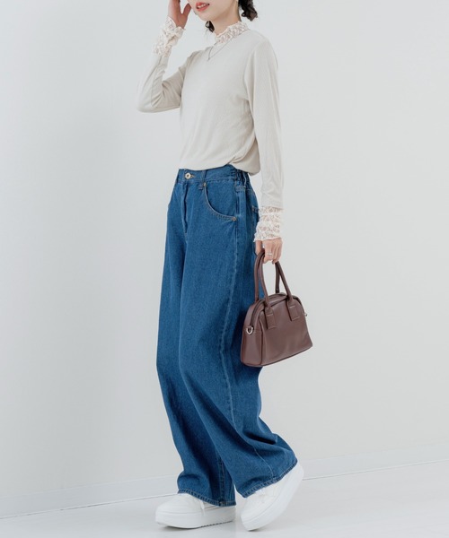 refinedworks（リファインドワークス）の「【refinedworks】加工感 が可愛い バギーカーブパンツ！（デニムパンツ・レディース・ネイビー/ブラック・FREE）」の21枚目の写真