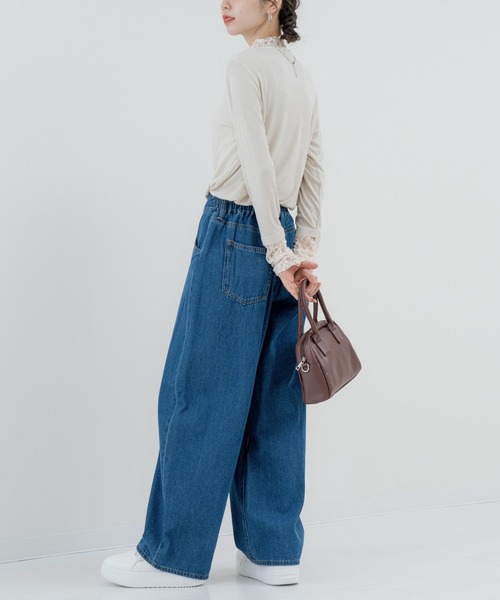 refinedworks（リファインドワークス）の「【refinedworks】加工感 が可愛い バギーカーブパンツ！（デニムパンツ・レディース・ネイビー/ブラック・FREE）」の22枚目の写真