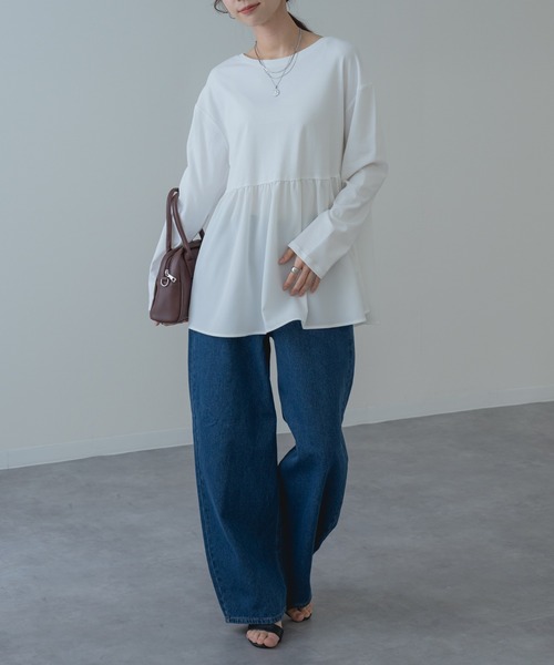 refinedworks（リファインドワークス）の「【refinedworks】加工感 が可愛い バギーカーブパンツ！（デニムパンツ・レディース・ネイビー/ブラック・FREE）」の19枚目の写真