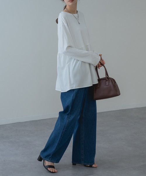 refinedworks（リファインドワークス）の「【refinedworks】加工感 が可愛い バギーカーブパンツ！（デニムパンツ・レディース・ネイビー/ブラック・FREE）」の20枚目の写真