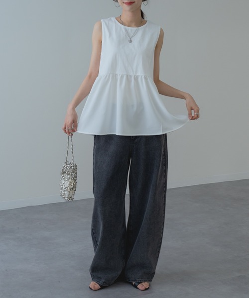 refinedworks（リファインドワークス）の「【refinedworks】加工感 が可愛い バギーカーブパンツ！（デニムパンツ・レディース・ネイビー/ブラック・FREE）」の6枚目の写真