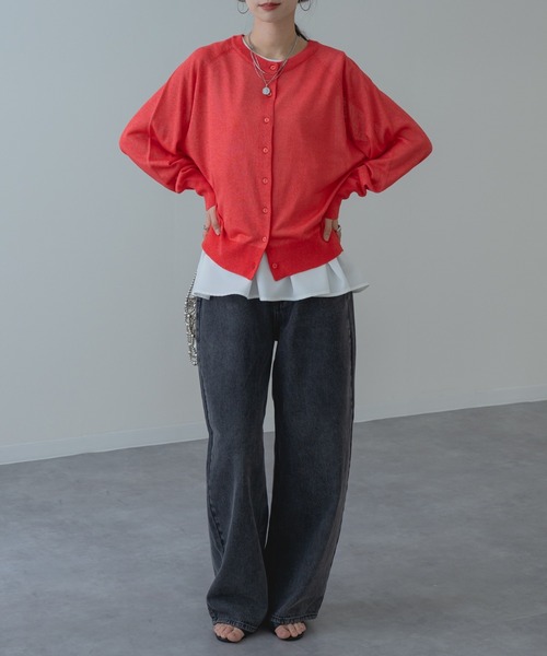refinedworks（リファインドワークス）の「【refinedworks】加工感 が可愛い バギーカーブパンツ！（デニムパンツ・レディース・ネイビー/ブラック・FREE）」の10枚目の写真