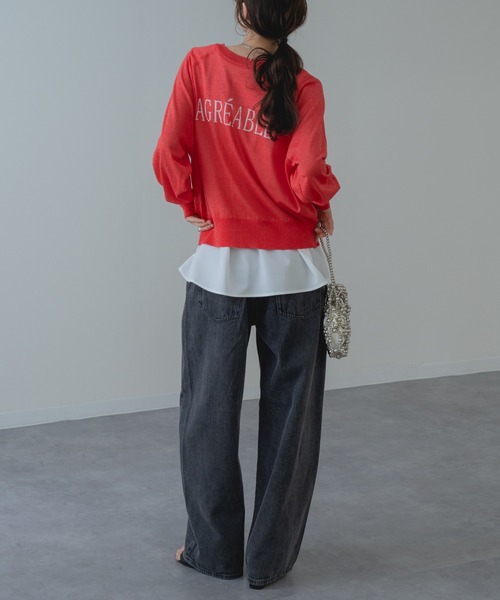 refinedworks（リファインドワークス）の「【refinedworks】加工感 が可愛い バギーカーブパンツ！（デニムパンツ・レディース・ネイビー/ブラック・FREE）」の13枚目の写真