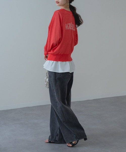 refinedworks（リファインドワークス）の「【refinedworks】加工感 が可愛い バギーカーブパンツ！（デニムパンツ・レディース・ネイビー/ブラック・FREE）」の14枚目の写真