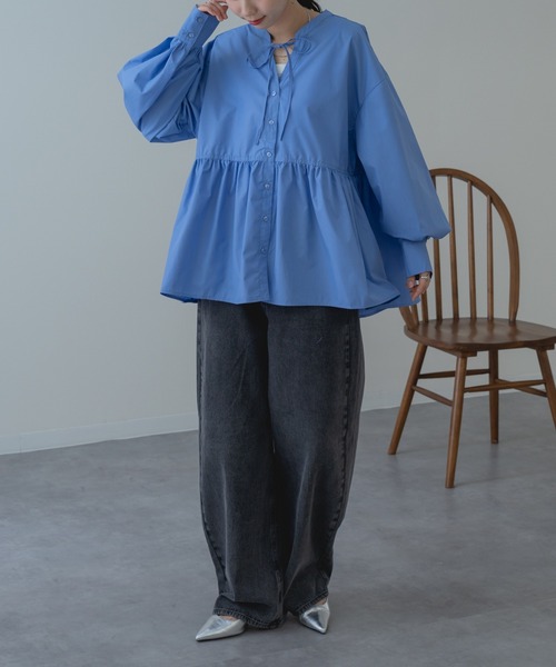 refinedworks（リファインドワークス）の「【refinedworks】加工感 が可愛い バギーカーブパンツ！（デニムパンツ・レディース・ネイビー/ブラック・FREE）」の15枚目の写真