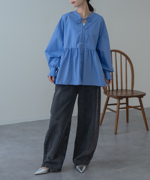 refinedworks（リファインドワークス）の「【refinedworks】加工感 が可愛い バギーカーブパンツ！（デニムパンツ・レディース・ネイビー/ブラック・FREE）」の18枚目の写真
