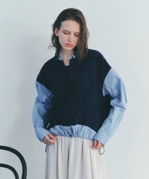 Editt by YECCA VECCA | レースMIXレイヤードデザインシャツ(シャツ/ブラウス)