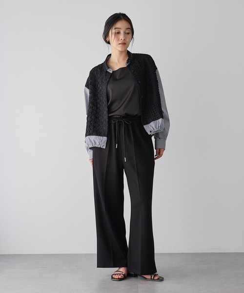 Editt by YECCA VECCA(エディットバイイェッカヴェッカ)の「レースMIXレイヤードデザインシャツ(シャツ/ブラウス・レディース・ホワイト/ブルー系その他6/ブラック系その他2・FREE)」の11枚目の写真