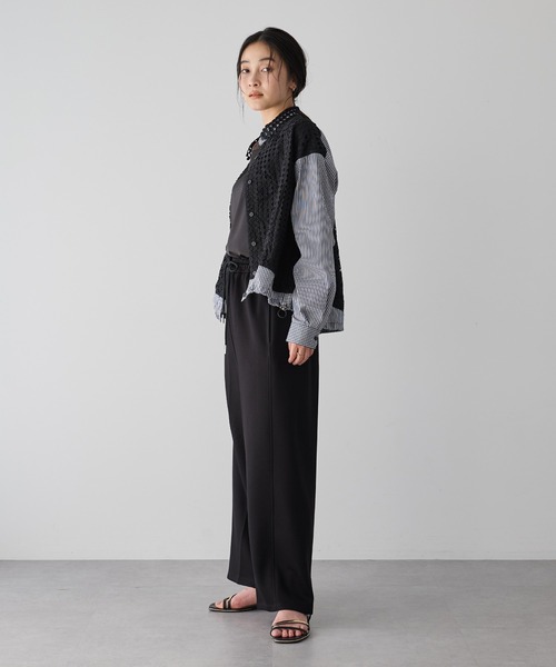 Editt by YECCA VECCA(エディットバイイェッカヴェッカ)の「レースMIXレイヤードデザインシャツ(シャツ/ブラウス・レディース・ホワイト/ブルー系その他6/ブラック系その他2・FREE)」の12枚目の写真