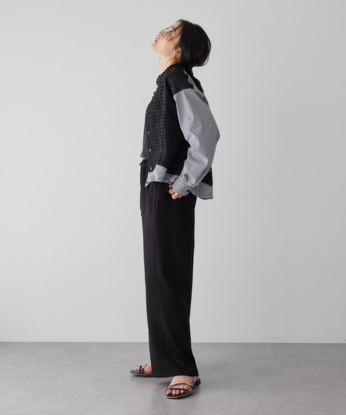 Editt by YECCA VECCA(エディットバイイェッカヴェッカ)の「レースMIXレイヤードデザインシャツ(シャツ/ブラウス・レディース・ホワイト/ブルー系その他6/ブラック系その他2・FREE)」の13枚目の写真